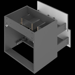 XILO-02 - Szafka pod Umywalkę z Blatem i Regałem 2S 80cm Szary Mat Zestaw-4