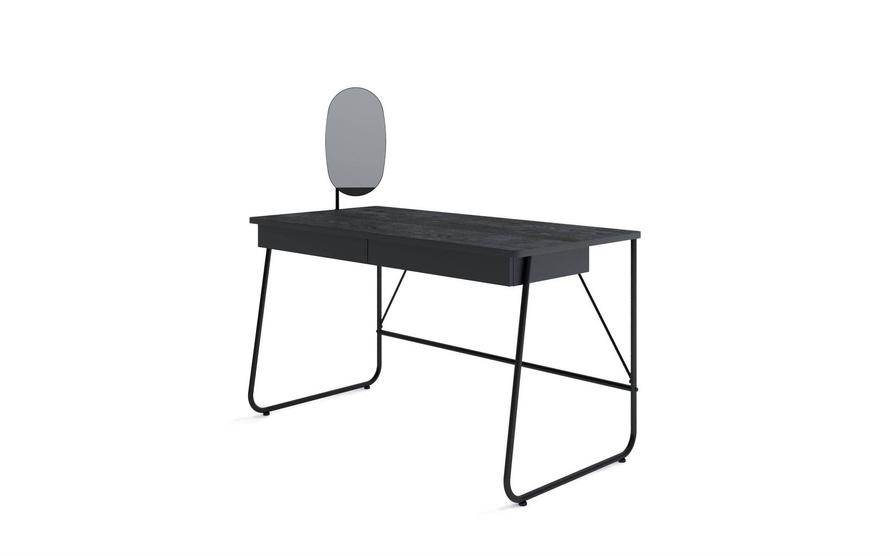 MATCH MB-01 - Biurko 2 Szuflady Czarny Mat
