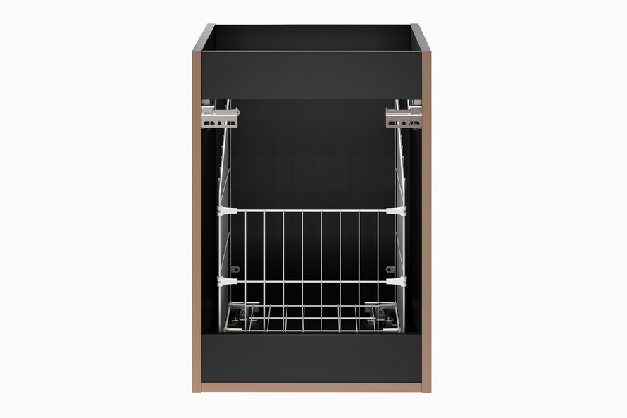 Adel Black Szafka pod Blat 40 cm 1 Drzwi z Koszem na Pranie