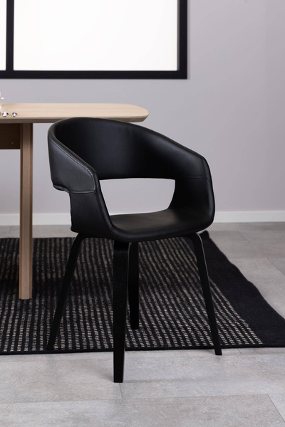 Actona Krzesło Z Podłokietnikiem Nova Czarne