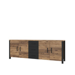 Olin WM Komoda 4D3S Świerk Appenzell / Czarny Mat