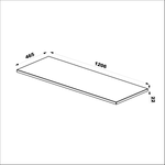 Blat Łazienkowy 120 cm Piasek Pustyni