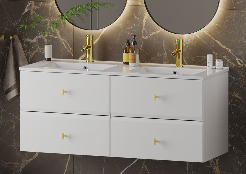 RAY-02 - Szafka pod Umywalkę 2S 60 cm Biały Mat