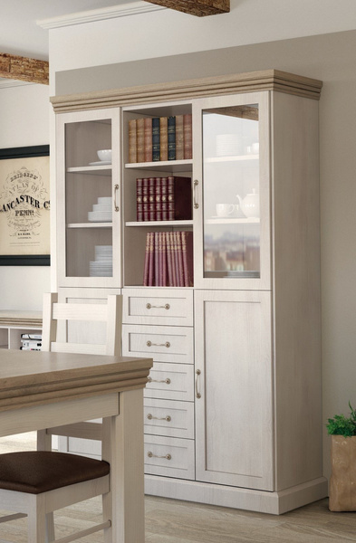 ROYAL W2D - Witryna 4-drzwiowa Sosna Nordycka/Dąb Dziki