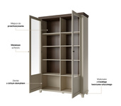 Evora WM - Witryna 2-drzwiowa Beż Jasny Dąb Dunin