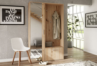 BIS - Garderoba 2-drzwiowa z Lustrem Kraft Złoty