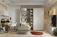 TEEN FLEX TF-01 - Szafa 2-drzwiowa Silk Flou