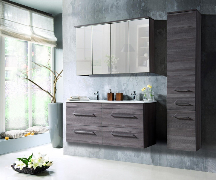 Podwójna umywalka ceramiczna LAVA 120/8003 120 cm