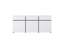 Cross – Komoda 3D3S Biały Czarny Mat