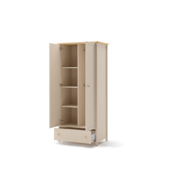 STORY SO-12 - Szafa 2D1S Beż Piaskowy Dąb Vincenza Bielona