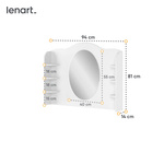 LUNA LN-06 - Toaletka Biała/Różowa