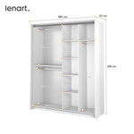 ARTI AR-17 - Szafa Przesuwna 2-drzwiowa Z Lustrami Biała