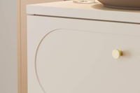 Zestaw Szafka Pod Umywalkę z Blatem 120 cm 4 Szuflady Donna Sand