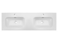 Umywalka Meblowa Dwukomorowa Ceramiczna 140 cm FLY 140D DP E-8073-140D Biały Połysk