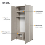 TEEN FLEX TF-01 - Szafa 2-drzwiowa Silk Flou