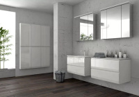 Oristo BRYLANT UNI Szafka z umywalką 80 cm biały połysk