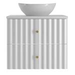 AQUA-02 - Szafka z Umywalką i Blatem 2S 60cm Biały Mat Zestaw-2