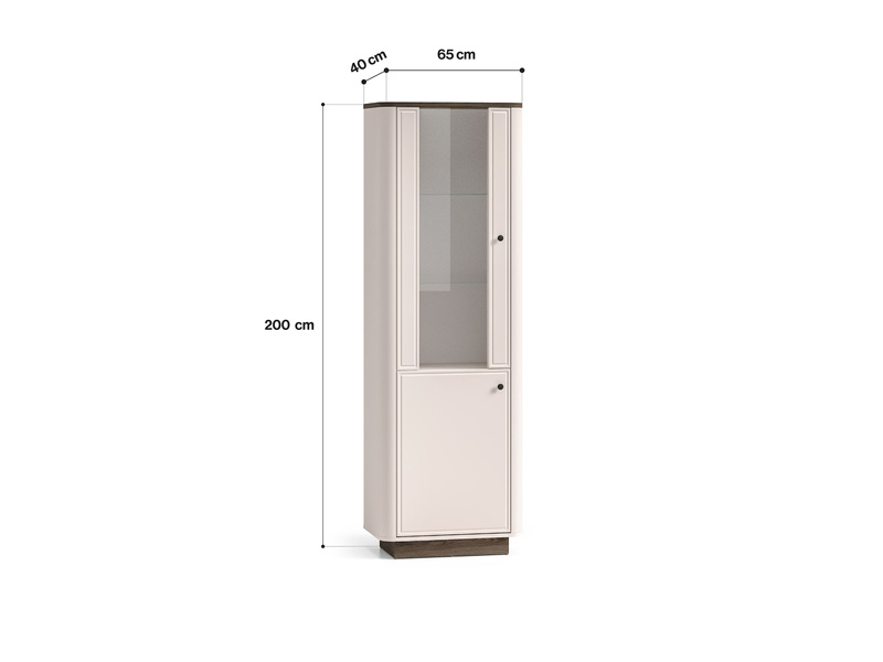 Witryna 2-drzwiowa VILAVIO 01 Dąb Windmill Dark Cashmere