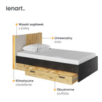 QUBIC QB-11 - Łóżko 120 2S ze Stelażem z Oświetleniem