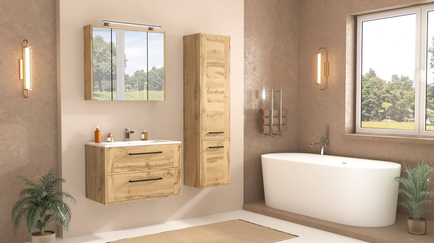 Astor Szafka z Lustrem 80 cm Vivien Dąb Wotan