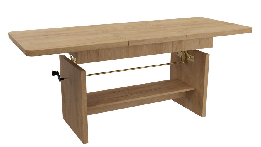 JANEK - Ławostół Ława Rozkładana Stolik Kawowy Kraft Złoty