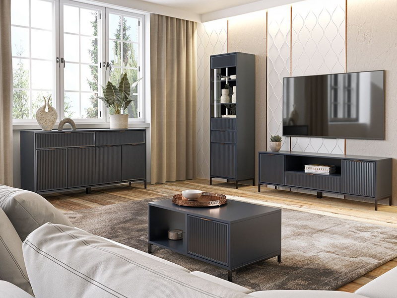 LINKaSTYLES-3 - Komoda RTV 2D1S Indigo