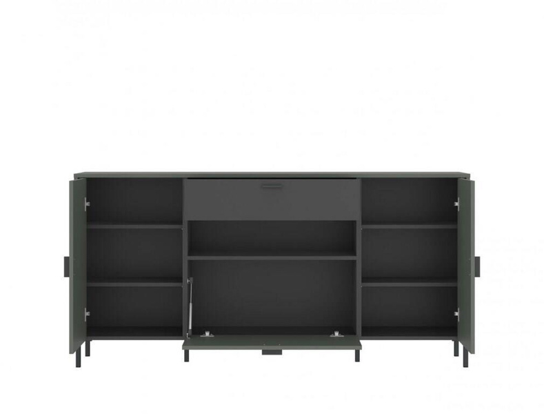 Shirley SHIK07 – Komoda 3D2S Szarozielony/Antracyt/Nadruk