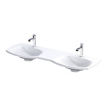 Oristo Szafka z umywalką w kolorze białym 144 cm Z NÓŻKAMI LOUIS biała połysk