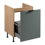 Szafka Kuchenna Dolna 1S z Wkładem Do Segregacji Sorento D60ZS AX Puccini Green