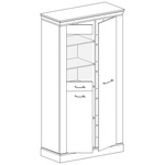 ANTICA-10 - Witryna 2-drzwiowa Kraft Złoty