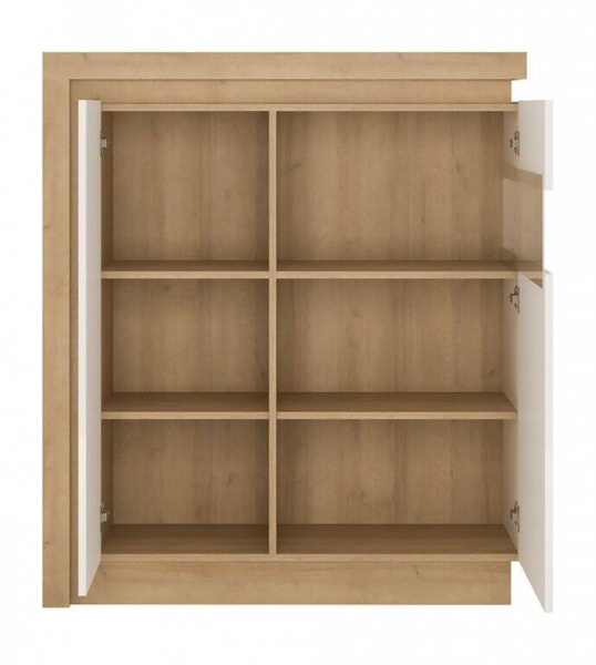 Lyon LYOV04P - Witryna Prawostronna 2-drzwiowa Dąb Riviera Jasna/Biała