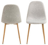 Actona Krzesło Tapicerowane Celia Szare Dąb