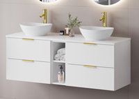 PILE-02 Szafka Pod Umywalkę 2S 60 cm Biały Mat