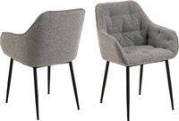 Brooke szary krzesło z podłokietnikiem