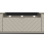 ASPEN-06 - Komoda RTV 3D z Soundbarem JBL i Oświetleniem LED Kaszmir Czarny Stelaż