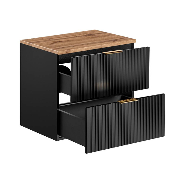 Szafka 60 cm ADEL BLACK z blatem