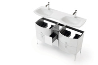 Oristo Szafka pod umywalkę 82 cm 2S LOUIS granatowa mat