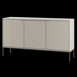 ASPEN-03 - Komoda 3-drzwiowa Kaszmir Czarny Stelaż