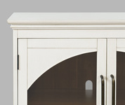 Avola AV2293-33 Komoda 84 cm biała drewno akacji przeszklone drzwi