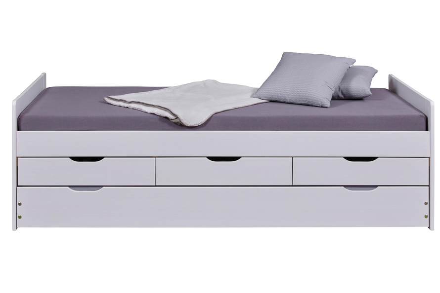 Łóżko Desert Rain 90x200 cm drewniane białe