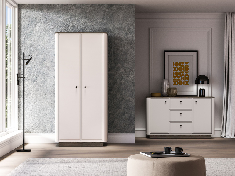 Szafa 2-drzwiowa VILAVIO 08 Dąb Windmill Dark Cashmere