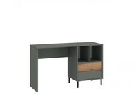 Pozzi POZB01 – Biurko 2 Szuflady Szarozielony/Dąb Coast Evoke
