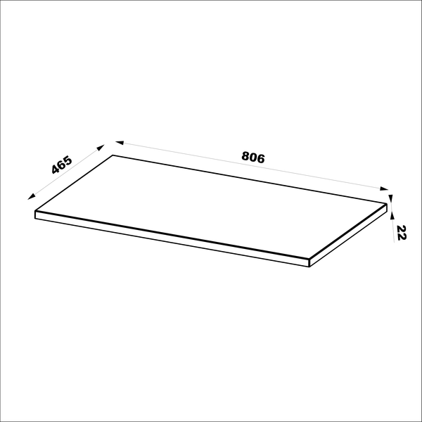Blat Łazienkowy 80 cm Piasek Pustyni