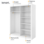 IDEA ID-02 - Szafa Przesuwna 2-drzwiowa Biała