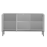 ASPEN-03 - Komoda 3-drzwiowa Biały Mat Czarny Stelaż