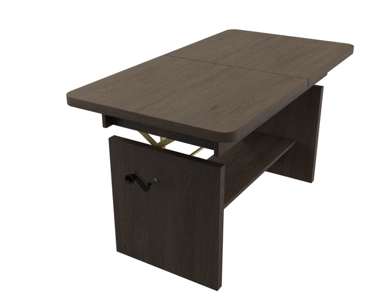 JANEK - Ławostół Ława Rozkładana Stolik Kawowy Jesion Ciemny