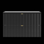 ARCOS-07 - Szafka pod Umywalkę z Blatem 2S 80cm Czarny Mat Zestaw-1