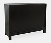 Avola AV2256-40 Komoda 101 cm czarna drewno akacji front z intarsją