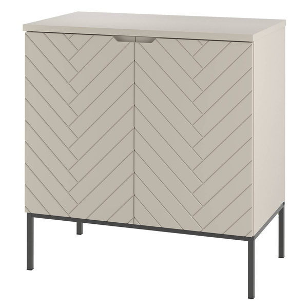 ASPEN-08 - Szafka pod Umywalkę z Blatem 2D 80cm Kaszmir Zestaw-1 Czarny Stelaż