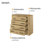 ARTI AR-10 - Komoda 4S Dąb Artisan